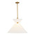 Chapelle 22-in Aged Gold/White Linen 1 Light Pendant