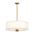 Theo 24-in Aged Gold/White Linen 3 Lights Pendant