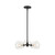 Willow 16-in Clear Glass/Matte Black 3 Lights Pendant