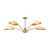 Oscar 46-in Aged Gold/White 5 Lights Pendant