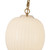 Cherise 12-in Brushed Gold/Glossy Ribbed Opal Glass Socket Pendant