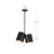Keiko 14-in Black 2 Lights Pendant