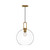 Soji 10-in Aged Gold/Clear Glass 1 Light Pendant
