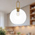 Soji 10-in Aged Gold/Clear Glass 1 Light Pendant