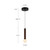 Arden 9-in Brushed Gold/Opal Glass LED Pendant (PD612109)