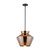 Trinity 13-in Black/Copper LED Pendant