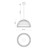 Bondi 16-in Matte Black/Opal 1 Light Pendant
