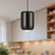 Hayden 7-in Glossy Black LED Pendant