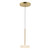 Stephord 4-in Metallic Brass/Frosted Glass LED Pendant