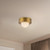Harvey 12-in Brushed Gold Socket Semi-Flush Mount