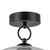 Leota 8-in Matte Black/Clear Glass LED Semi-Flush Mount