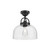 Lancaster 12-in Matte Black 1 Light Semi Flush Mount