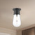 Marcel 5-in Matte Black 1 Light Semi Flush Mount
