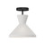Betty 10-in Matte Black/Opal Glass 1 Light Semi Flush Mount