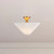 Bridgette 16-in Brushed Gold/Folded White Socket Semi-Flush Mount