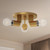 Claire 10-in Aged Gold 3 Lights Semi Flush Mount