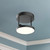 Novel 5-in Black LED Semi Flush Mount
