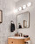 Holt 30-in Black/Glossy Opal Glass LED Vanity