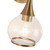 Hazel 26-in Aged Gold/Clear Glass 3 Lights Vanity