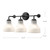Westlake 22-in Brushed Nickel/Glossy Opal Glass 3 Lights Vanity
