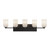 Nola 32-in Black/Glossy Opal Glass 5 Lights Vanity