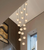 Hanging Modern Crystal Lamp for Staircase