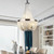 Silver Chain Chandelier Creative Round Design Loft Chandelier