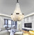 Silver Chain Chandelier Creative Round Design Loft Chandelier