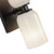 Nola 12-in Black/Glossy Opal Glass 2 Lights Wall Sconce