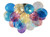 Lilly Colored Glass Bubble Flush Mount