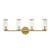 Revolve Clear Glass/Natural Brass 4 Lights Wall/Vanity