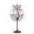 19th C. Rococo Iron Crystal Table Lamp