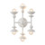 Cadence 11-in Antique White 6 Lights Wall/Vanity