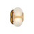 Odin 9-in Vintage Brass/Alabaster Socket Wall Vanity