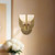 Colette 7-in Vintage Brass/Alabaster LED Wall Vanity