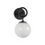 Fiore 6-in Matte Black/Glossy Opal Glass 1 Light Wall Vanity