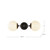 Fiore 18-in Matte Black/Glossy Opal Glass 2 Lights Wall Vanity