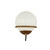 Alba 7-in Aged Brass/Opal Glass 1 Light Wall Vanity