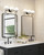 Alba 24-in Matte Black/Opal Glass 3 Lights Wall Vanity