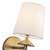 Bridgette 16-in Brushed Gold/White Linen Socket Wall/Vanity Light