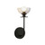 Sylvia 5-in Matte Black/Clear Glass 1 Light Wall Vanity