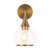 Hazel 6-in Aged Gold/Clear Glass 1 Light Wall/Vanity