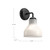 Westlake 6-in Glossy Opal Glass/Matte Black 1 Light Wall/Vanity