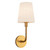 Plisse 7-in Aged Gold/Opal Matte Glass 1 Light Wall/Vanity