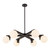 Briar 37-in Black Chandelier with Opal Glass