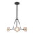 Dahlia 28-in Urban Bronze dimmable LED Chandelier with Alabaster Plates and Opal Glass Shades
