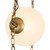 Petra 3 Light Vintage Brass dimmable LED Chandelier with Adjustable Chain Detail