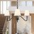 Sloan 30-in Matte Black Chandelier with White Linen Shade