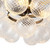 Faye 24-in Matte Black Chandelier with Clear Ribbed Glass