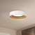 Nix 5-in White dimmable LED Flush Mount with Gold Accents